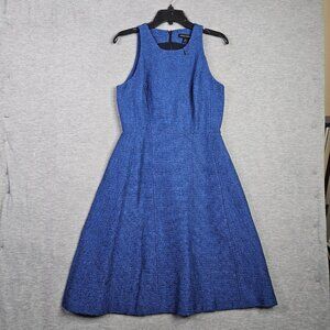 Banana Republic Women’s Size 4 SL Blue Tweed Fit & Flare Sleeveless Dress